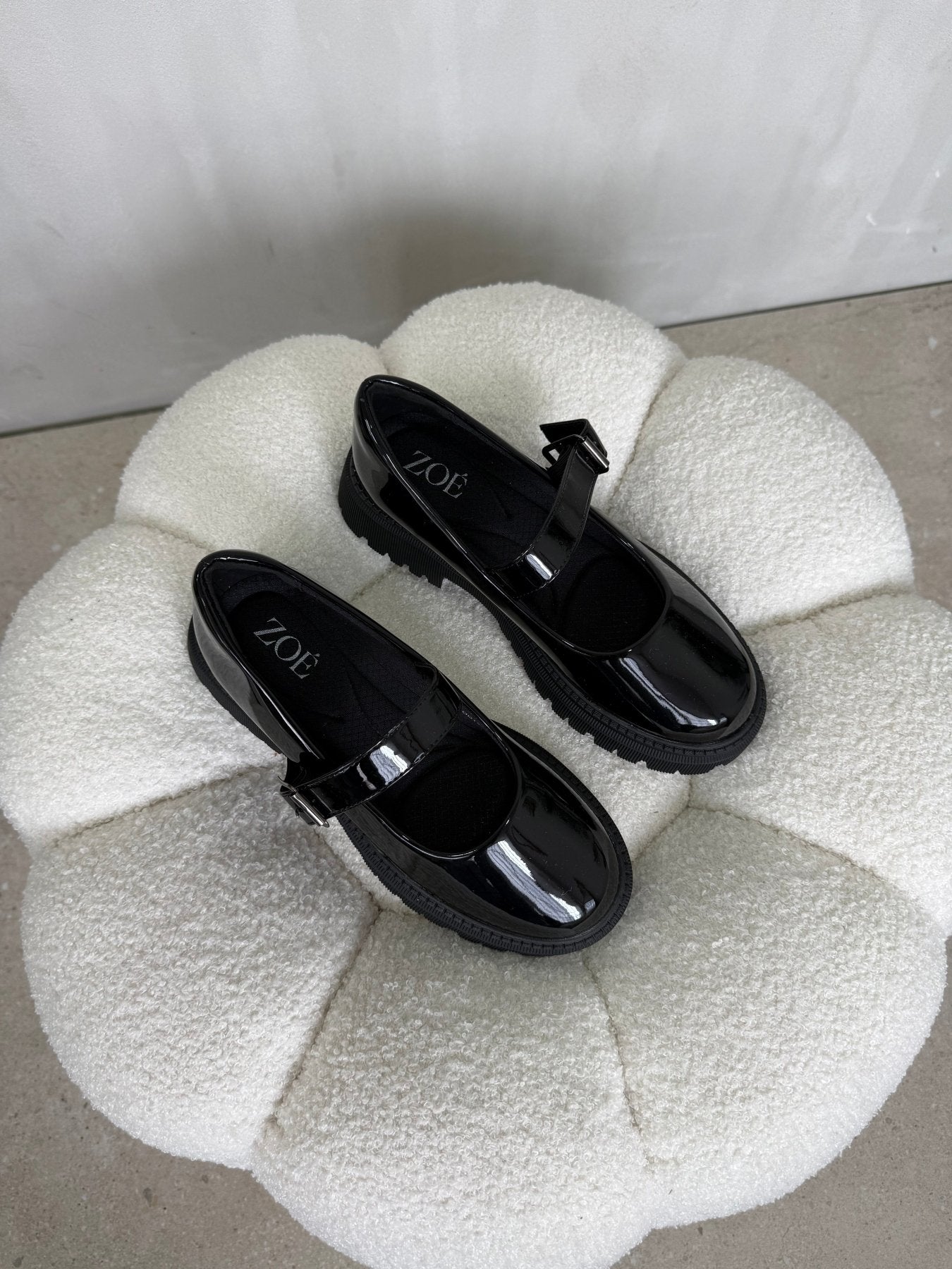 Mocasines Negro Charol Plataforma15023 Hebilla Mary Jane Ejecutivo Zoé Brand Costa Rica