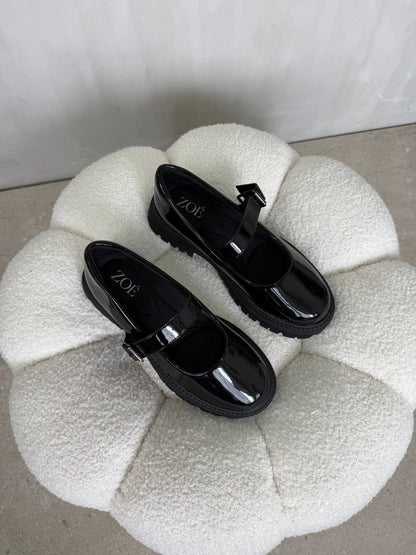 Mocasines Negro Charol Plataforma15023 Hebilla Mary Jane Ejecutivo Zoé Brand Costa Rica