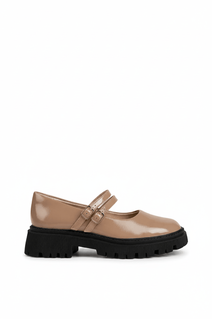 Mocasines Nude Charol Plataforma 15024 Doble Correa Mary Jane Ejecutivo Zoé Brand Costa Rica