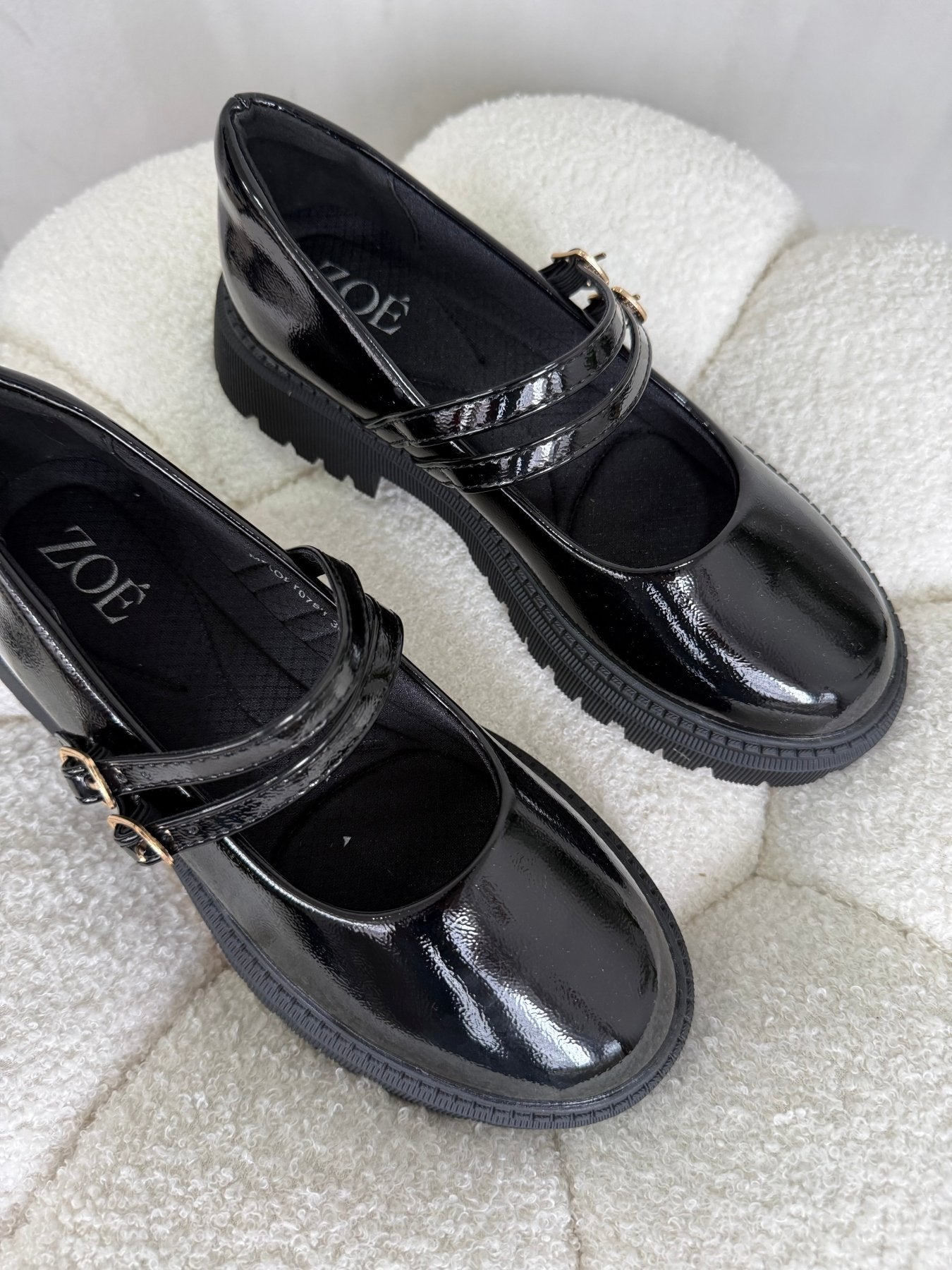 Mocasines Negro Charol Plataforma 15025 Doble Correa Mary Jane Ejecutivo Zoé Brand Costa Rica