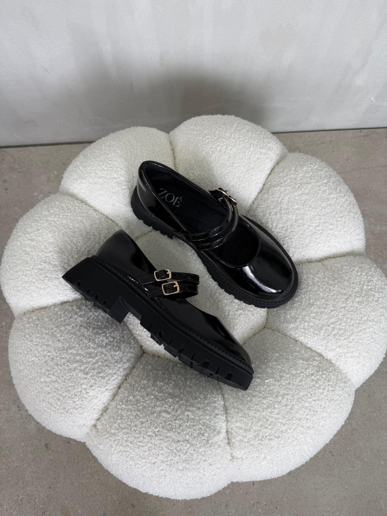 Mocasines Negro Charol Plataforma 15025 Doble Correa Mary Jane Ejecutivo Zoé Brand Costa Rica