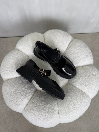 Mocasines Negro Charol Plataforma 15025 Doble Correa Mary Jane Ejecutivo Zoé Brand Costa Rica