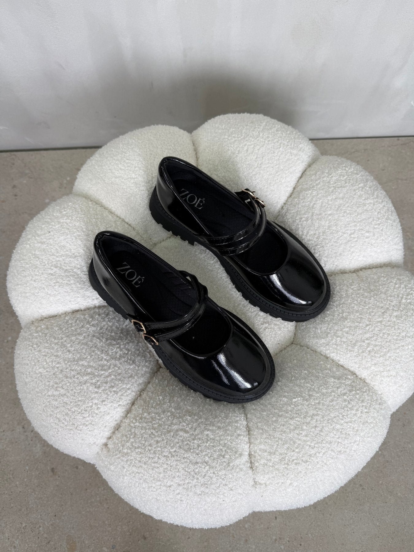 Mocasines Negro Charol Plataforma 15025 Doble Correa Mary Jane Ejecutivo Zoé Brand Costa Rica