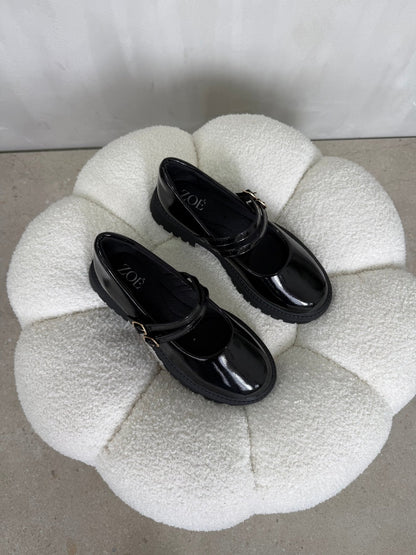 Mocasines Negro Charol Plataforma 15025 Doble Correa Mary Jane Ejecutivo Zoé Brand Costa Rica