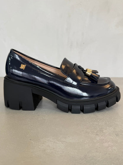 Mocasines Navy 14547 Chunky Borlas Ejecutivo de mujer Zoé Brand Costa Rica