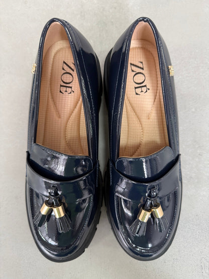 Mocasines Navy 14547 Chunky Borlas Ejecutivo de mujer Zoé Brand Costa Rica
