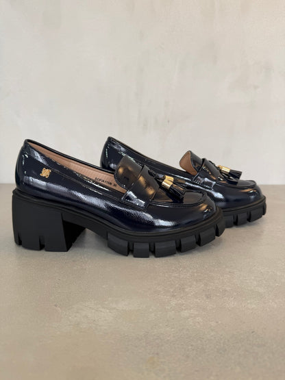 Mocasines Navy 14547 Chunky Borlas Ejecutivo de mujer Zoé Brand Costa Rica