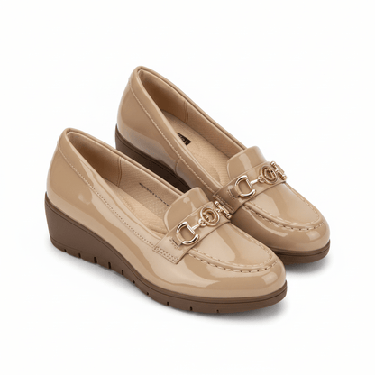 Mocasines Beige Charol Cuña 14788 Casual de mujer Zoé Brand Costa Rica - ZOÉ BRAND 2026 disponible-35 disponible-36