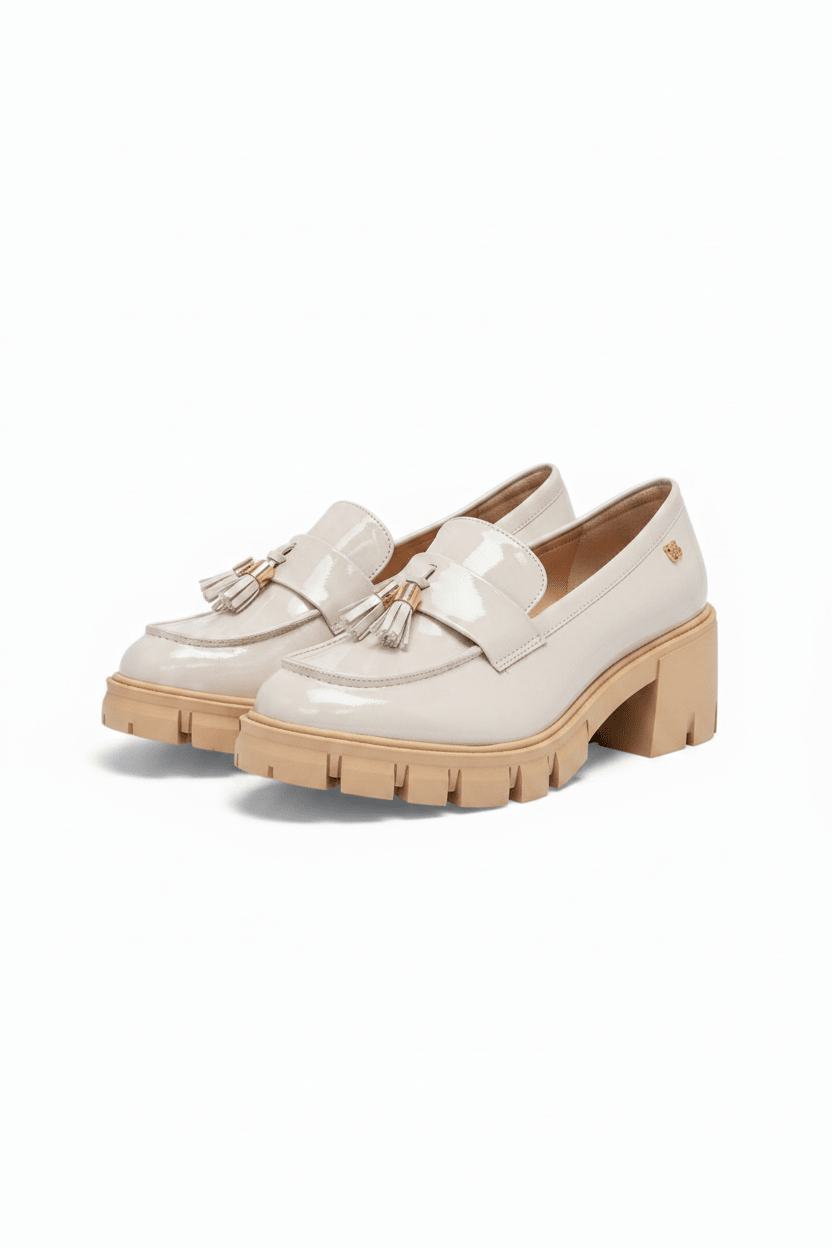 Mocasines Blanco Hueso Charol 14546 Chunky Slip On Casual de mujer Zoé Brand Costa Rica