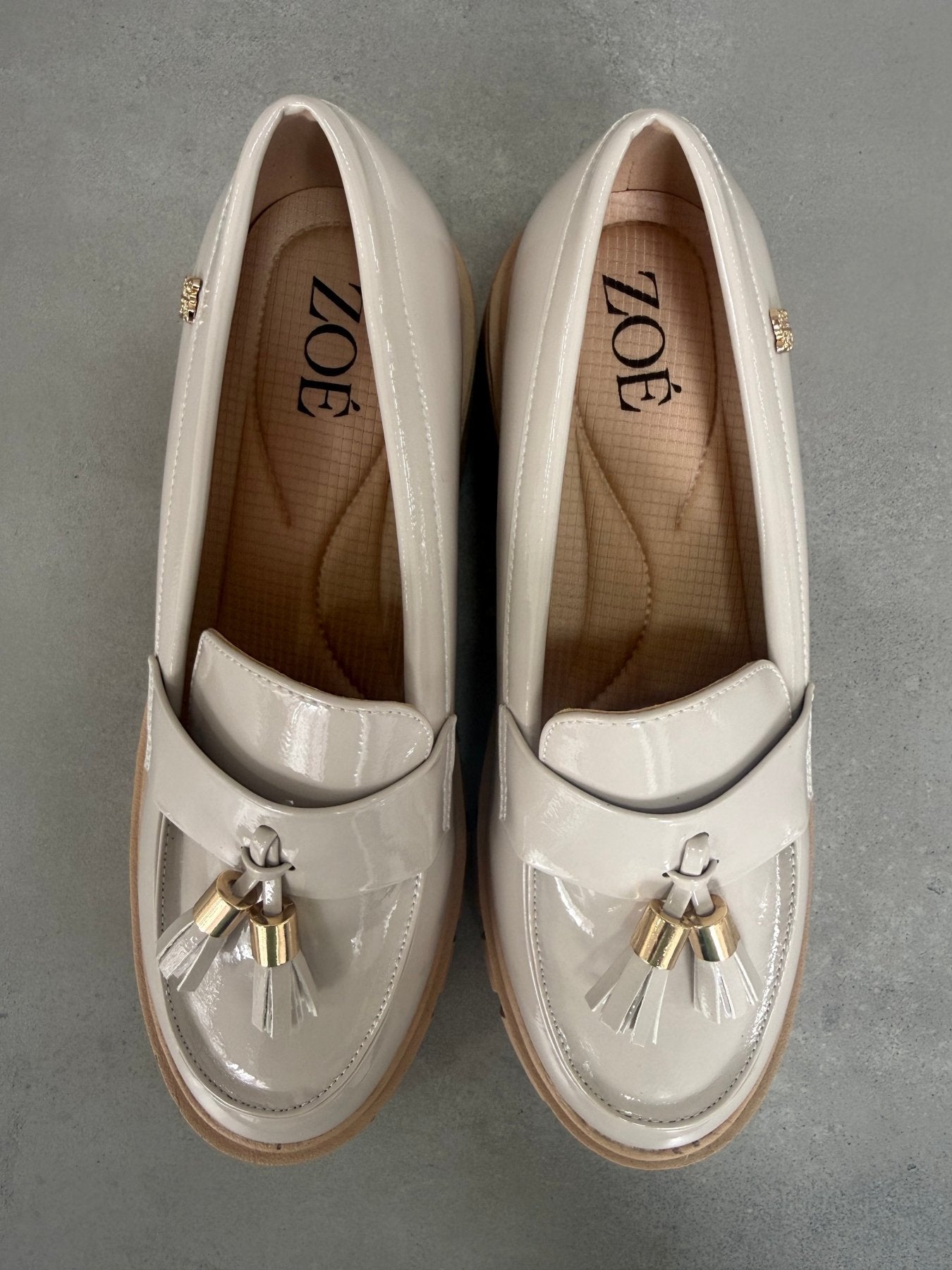Mocasines Blanco Hueso Charol 14546 Chunky Slip On Casual de mujer Zoé Brand Costa Rica