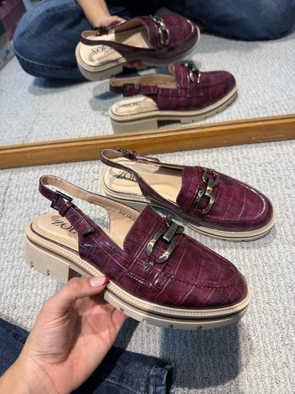 Mocasines Burdeos 14550 Slingback Chunky Casual de mujer Zoé Brand Costa Rica - ZOÉ BRAND 2025 clásico ejecutivo
