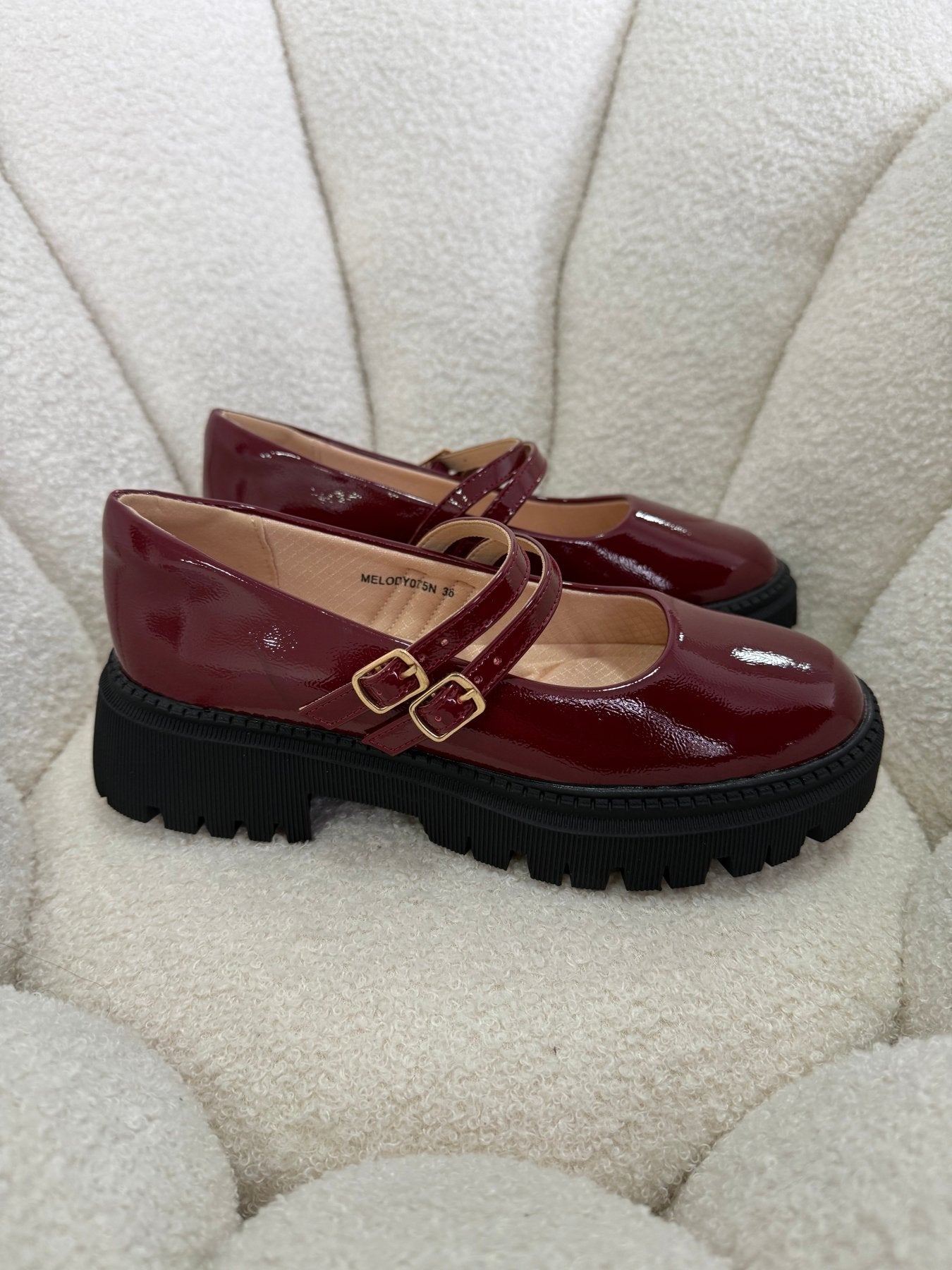 Mocasines Burdeos Charol Plataforma 15026 Doble Correa Mary Jane Ejecutivo Zoé Brand Costa Rica - ZOÉ BRAND 2026 burgundy charol