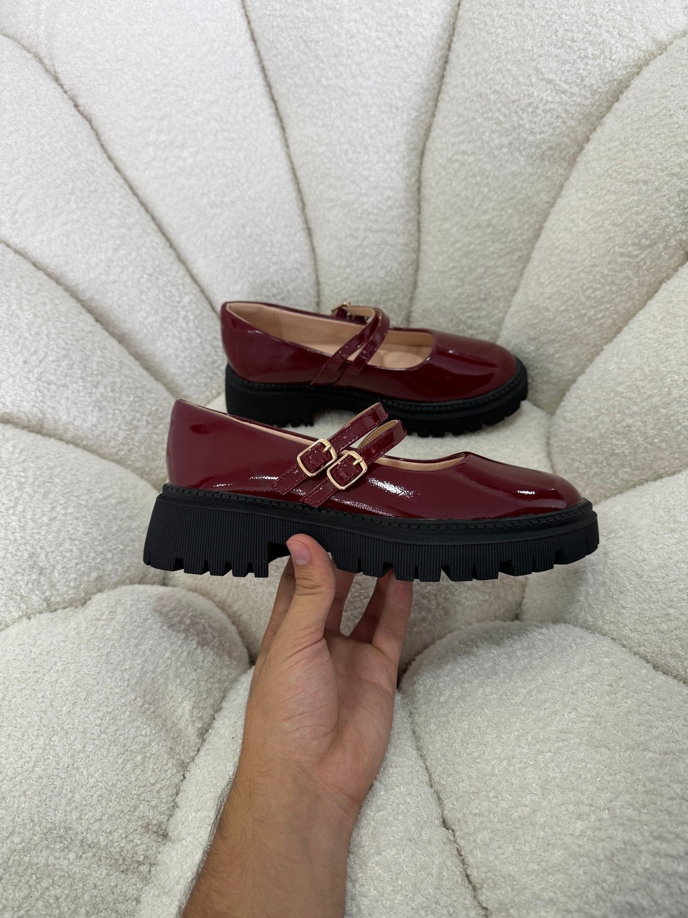Mocasines Burdeos Charol Plataforma 15026 Doble Correa Mary Jane Ejecutivo Zoé Brand Costa Rica - ZOÉ BRAND 2026 burgundy charol