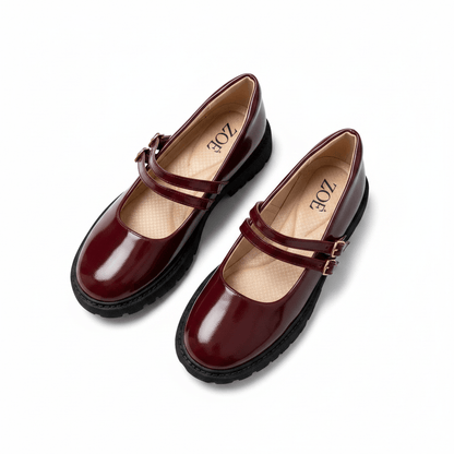 Mocasines Burdeos Charol Plataforma 15026 Doble Correa Mary Jane Ejecutivo Zoé Brand Costa Rica - ZOÉ BRAND 2026 disponible-35 disponible-36