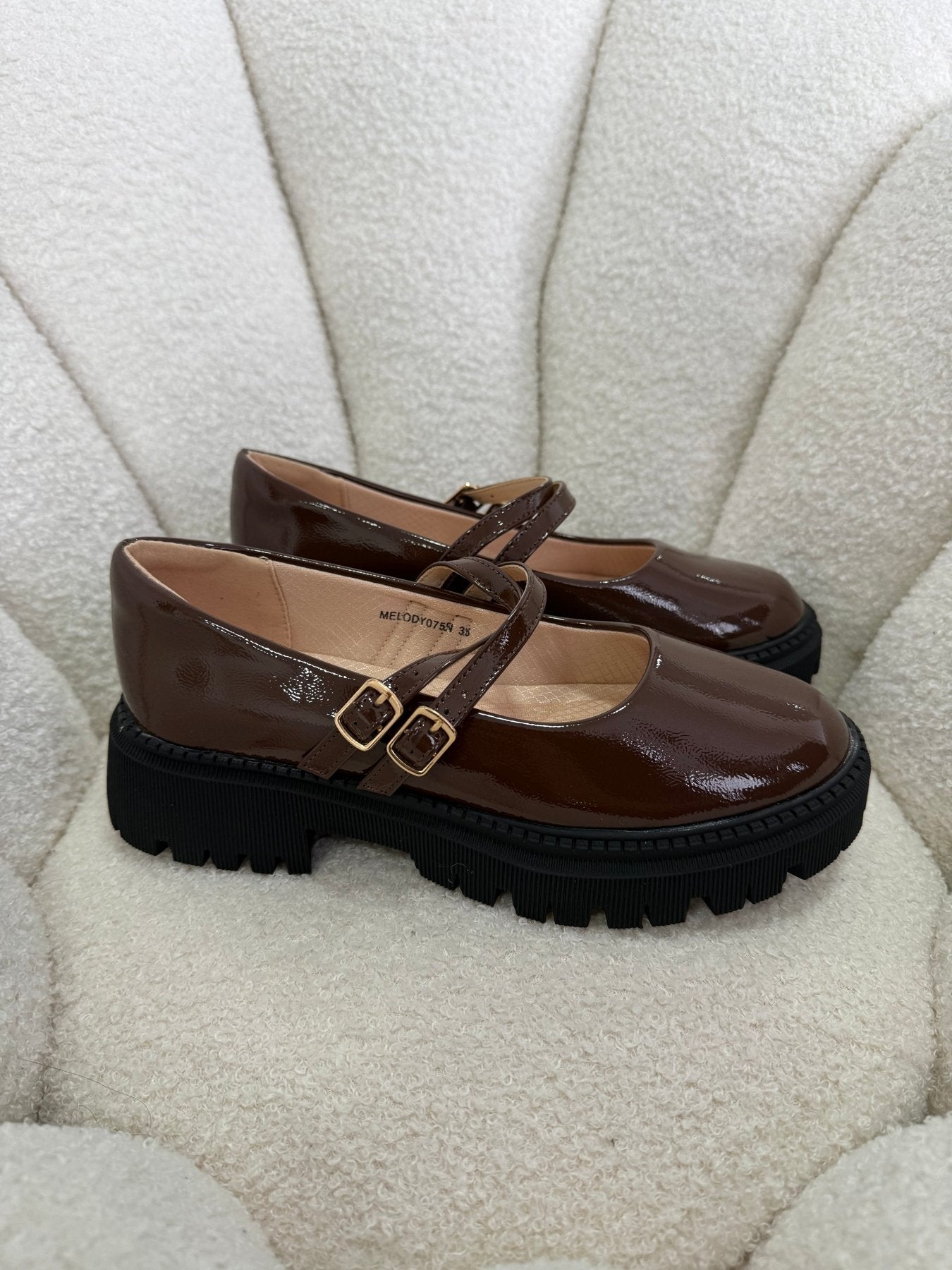 Mocasines Café Charol Plataforma 15027 Doble Correa Mary Jane Ejecutivo Zoé Brand Costa Rica - ZOÉ BRAND 2026 disponible-35 disponible-36