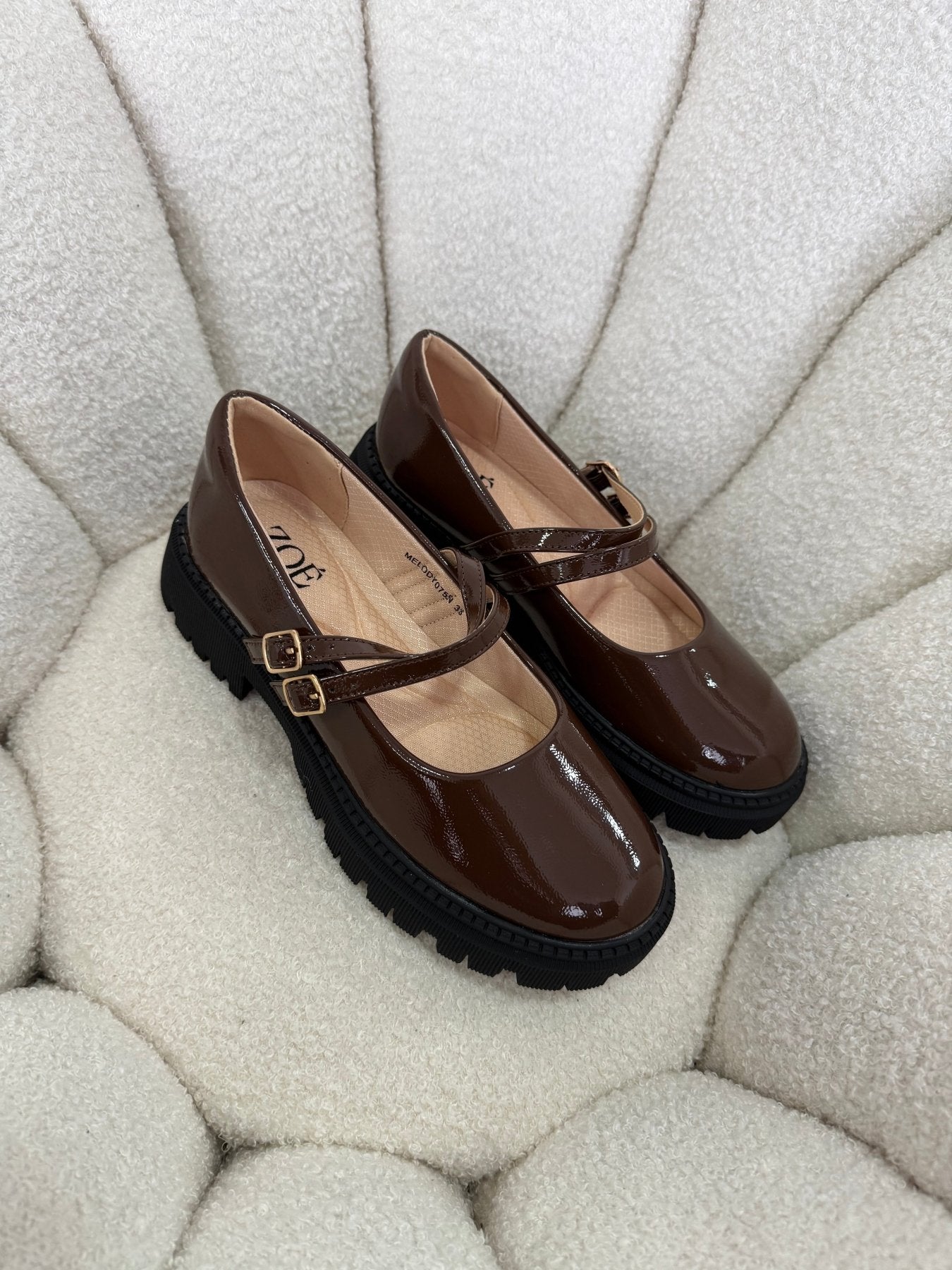 Mocasines Café Charol Plataforma 15027 Doble Correa Mary Jane Ejecutivo Zoé Brand Costa Rica - ZOÉ BRAND 2026 disponible-35 disponible-36