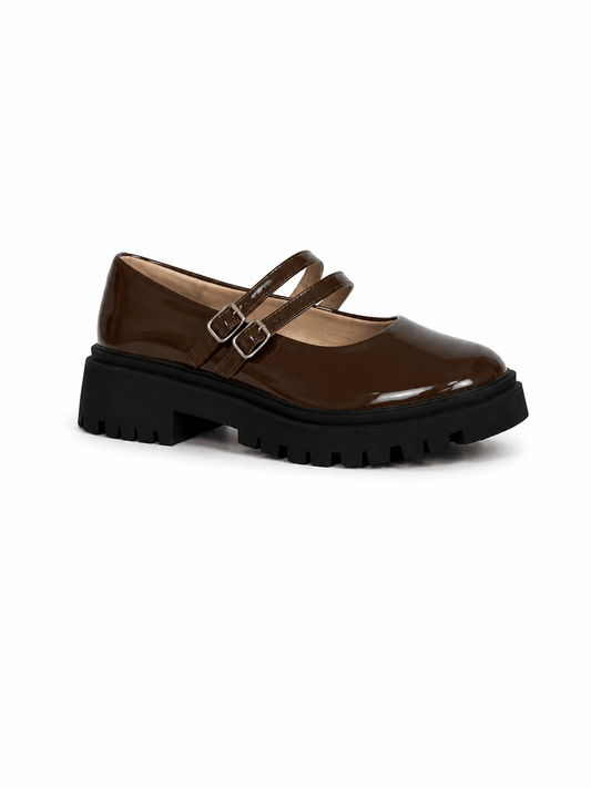 Mocasines Café Charol Plataforma 15027 Doble Correa Mary Jane Ejecutivo Zoé Brand Costa Rica - ZOÉ BRAND 2026 disponible-35 disponible-36