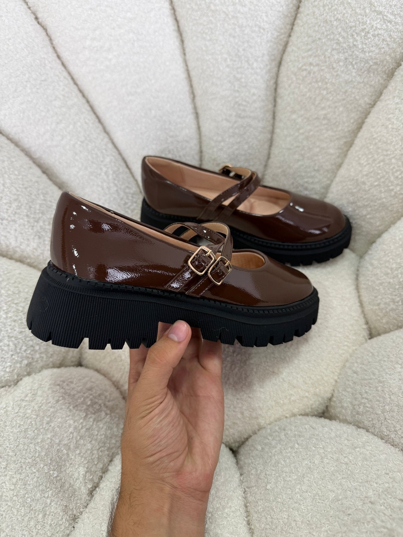 Mocasines Café Charol Plataforma 15027 Doble Correa Mary Jane Ejecutivo Zoé Brand Costa Rica - ZOÉ BRAND 2026 disponible-35 disponible-36