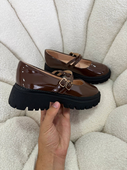 Mocasines Café Charol Plataforma 15027 Doble Correa Mary Jane Ejecutivo Zoé Brand Costa Rica - ZOÉ BRAND 2026 disponible-35 disponible-36
