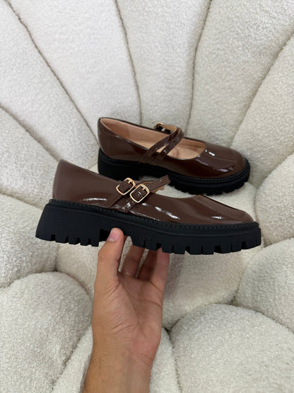 Mocasines Café Charol Plataforma 15027 Doble Correa Mary Jane Ejecutivo Zoé Brand Costa Rica - ZOÉ BRAND 2026 disponible-35 disponible-36