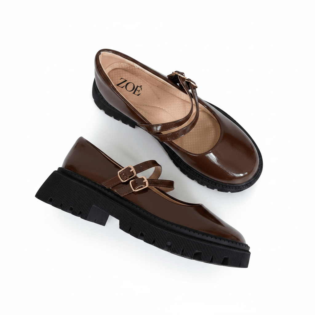 Mocasines Café Charol Plataforma 15027 Doble Correa Mary Jane Ejecutivo Zoé Brand Costa Rica - ZOÉ BRAND 2026 disponible-35 disponible-36