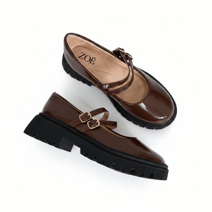 Mocasines Café Charol Plataforma 15027 Doble Correa Mary Jane Ejecutivo Zoé Brand Costa Rica - ZOÉ BRAND 2026 disponible-35 disponible-36