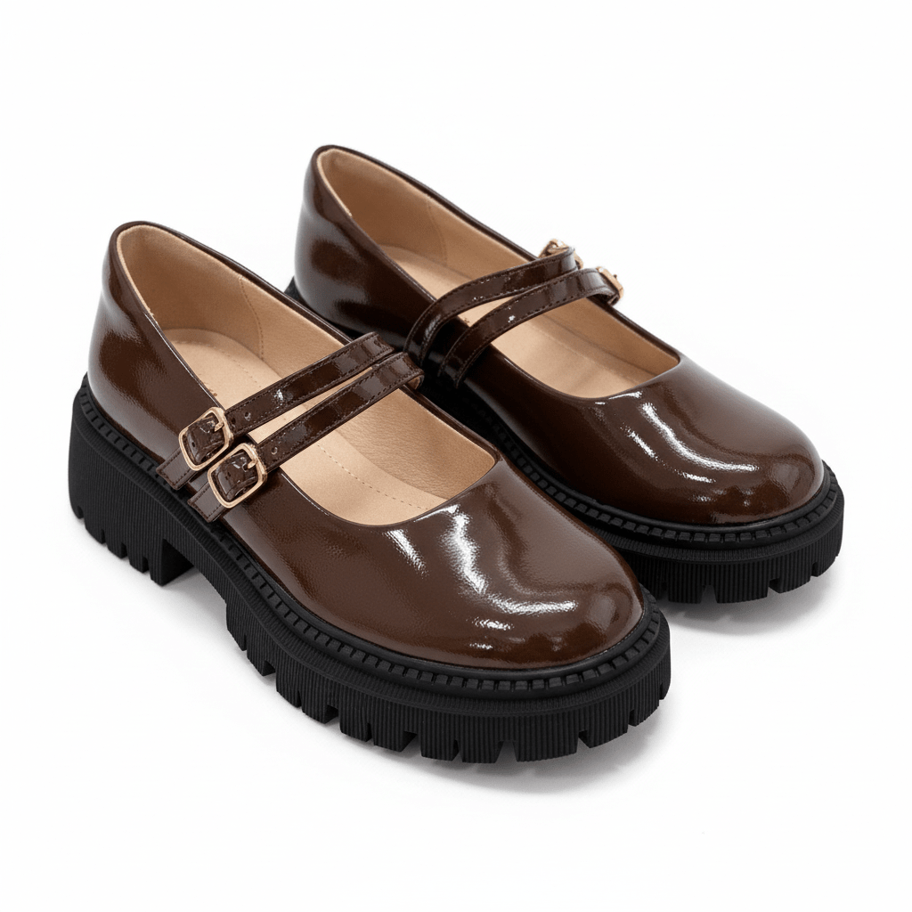 Mocasines Café Charol Plataforma 15027 Doble Correa Mary Jane Ejecutivo Zoé Brand Costa Rica - ZOÉ BRAND 2026 disponible-35 disponible-36