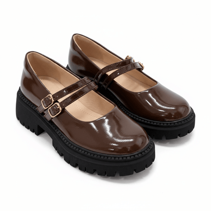 Mocasines Café Charol Plataforma 15027 Doble Correa Mary Jane Ejecutivo Zoé Brand Costa Rica - ZOÉ BRAND 2026 disponible-35 disponible-36
