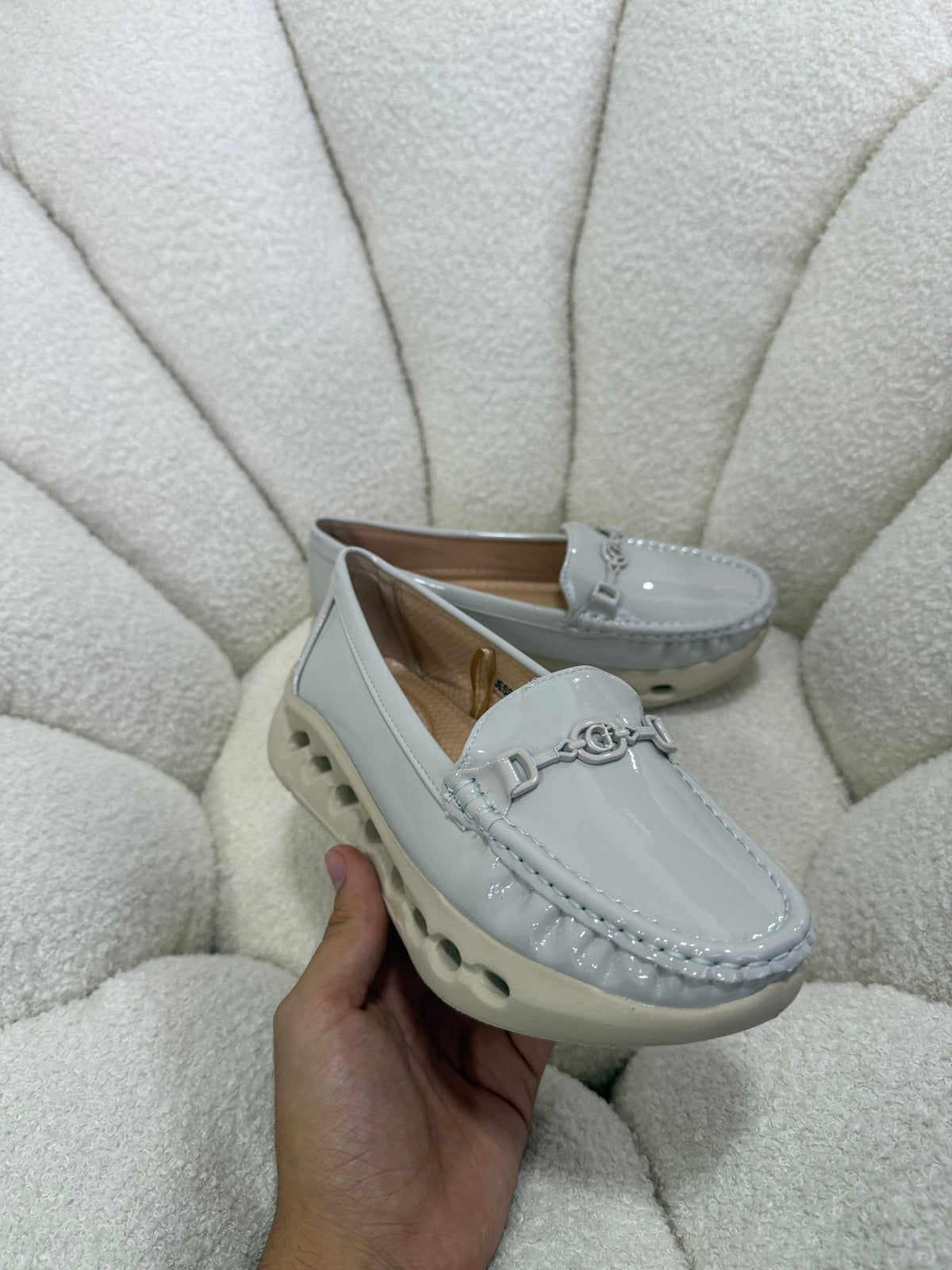 Mocasines Gris Claro Charol Plataforma 14984 Slip On Casual Zoé Brand Costa Rica - ZOÉ BRAND 2026 disponible-35 disponible-36