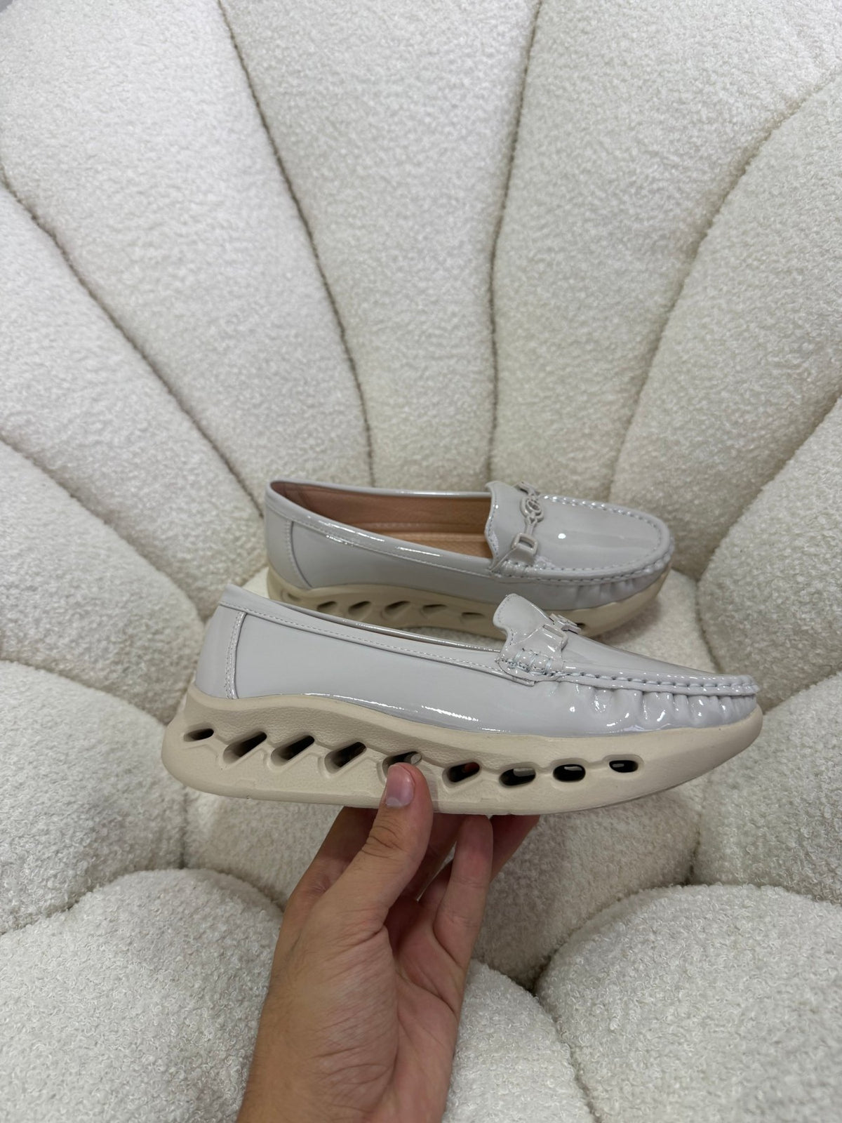 Mocasines Gris Claro Charol Plataforma 14984 Slip On Casual Zoé Brand Costa Rica - ZOÉ BRAND 2026 disponible-35 disponible-36