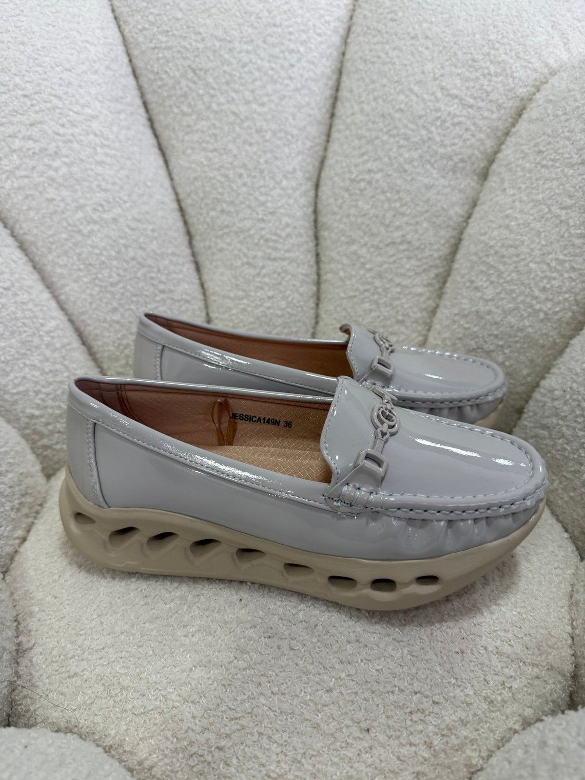 Mocasines Gris Claro Charol Plataforma 14984 Slip On Casual Zoé Brand Costa Rica - ZOÉ BRAND 2026 disponible-35 disponible-36