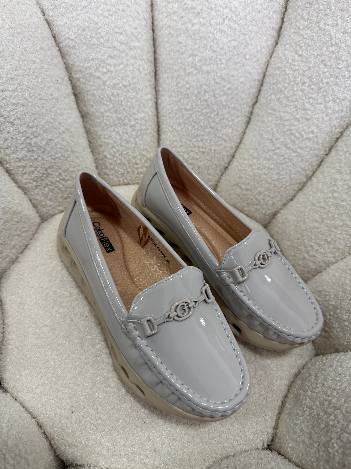 Mocasines Gris Claro Charol Plataforma 14984 Slip On Casual Zoé Brand Costa Rica - ZOÉ BRAND 2026 disponible-35 disponible-36