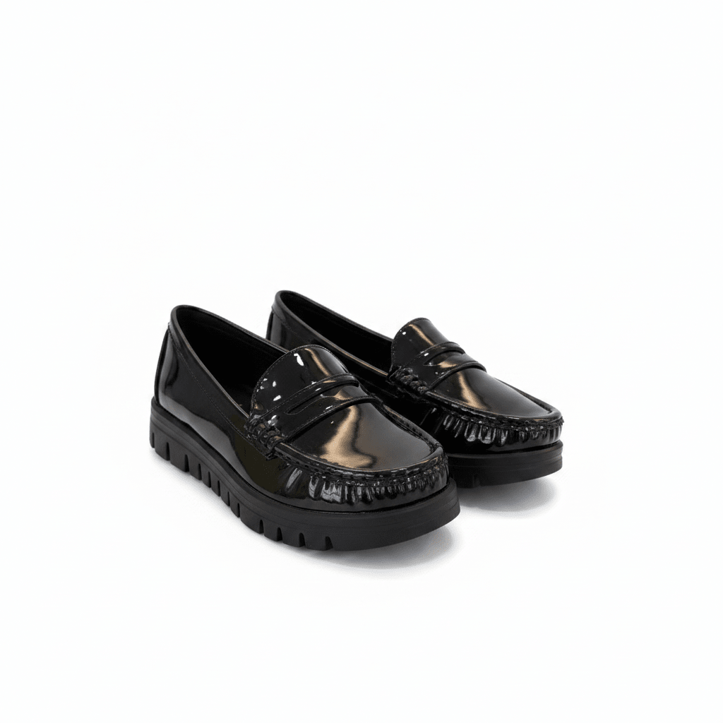 Mocasines Negro Charol 15164 Tacón Bajo Casual de mujer Costa Rica - ZOÉ BRAND 2026 BLACK charol