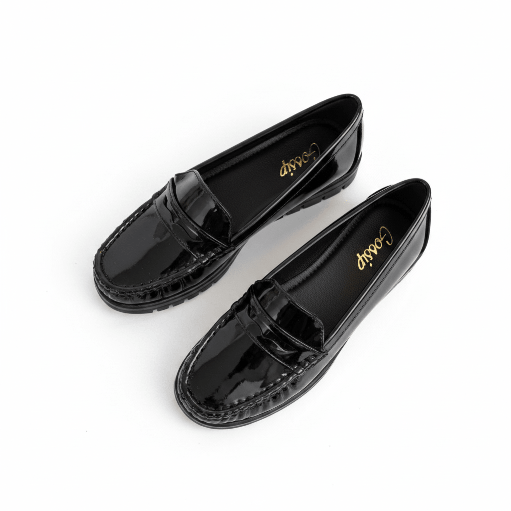 Mocasines Negro Charol 15164 Tacón Bajo Casual de mujer Costa Rica - ZOÉ BRAND 2026 BLACK charol