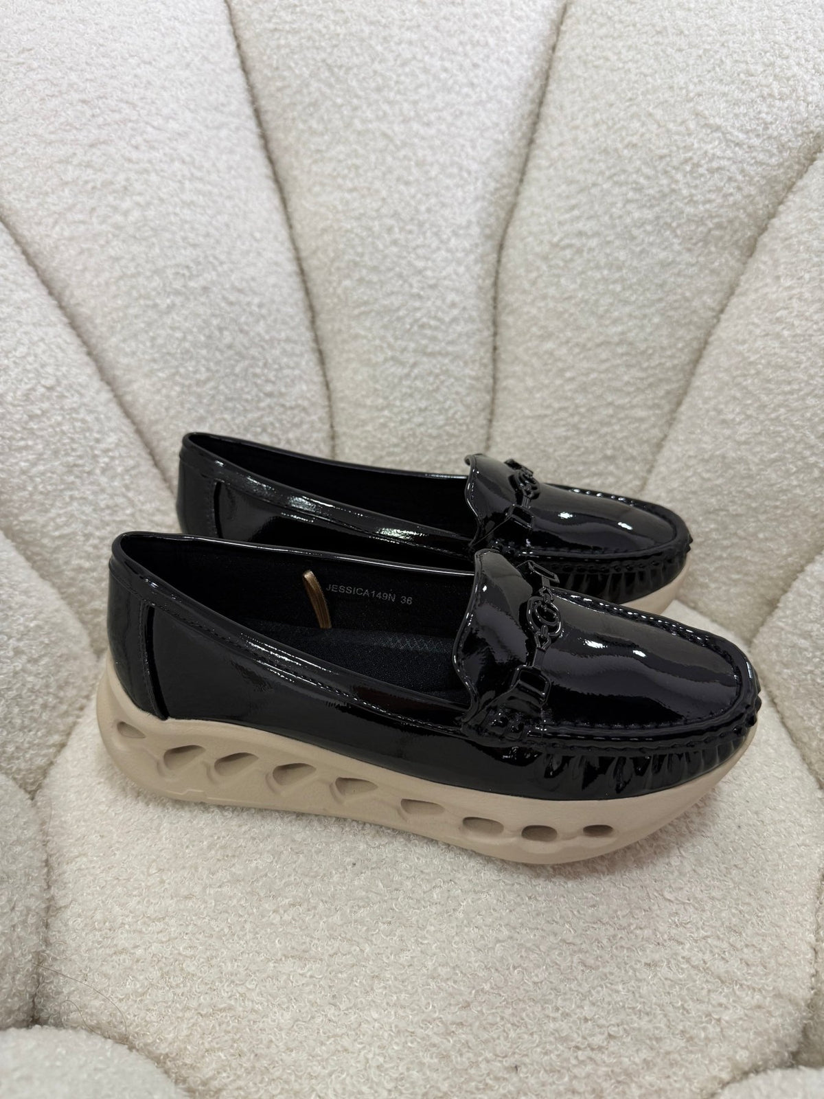 Mocasines Negro Charol Plataforma 14983 Slip On Casual Zoé Brand Costa Rica - ZOÉ BRAND 2026 BLACK charol