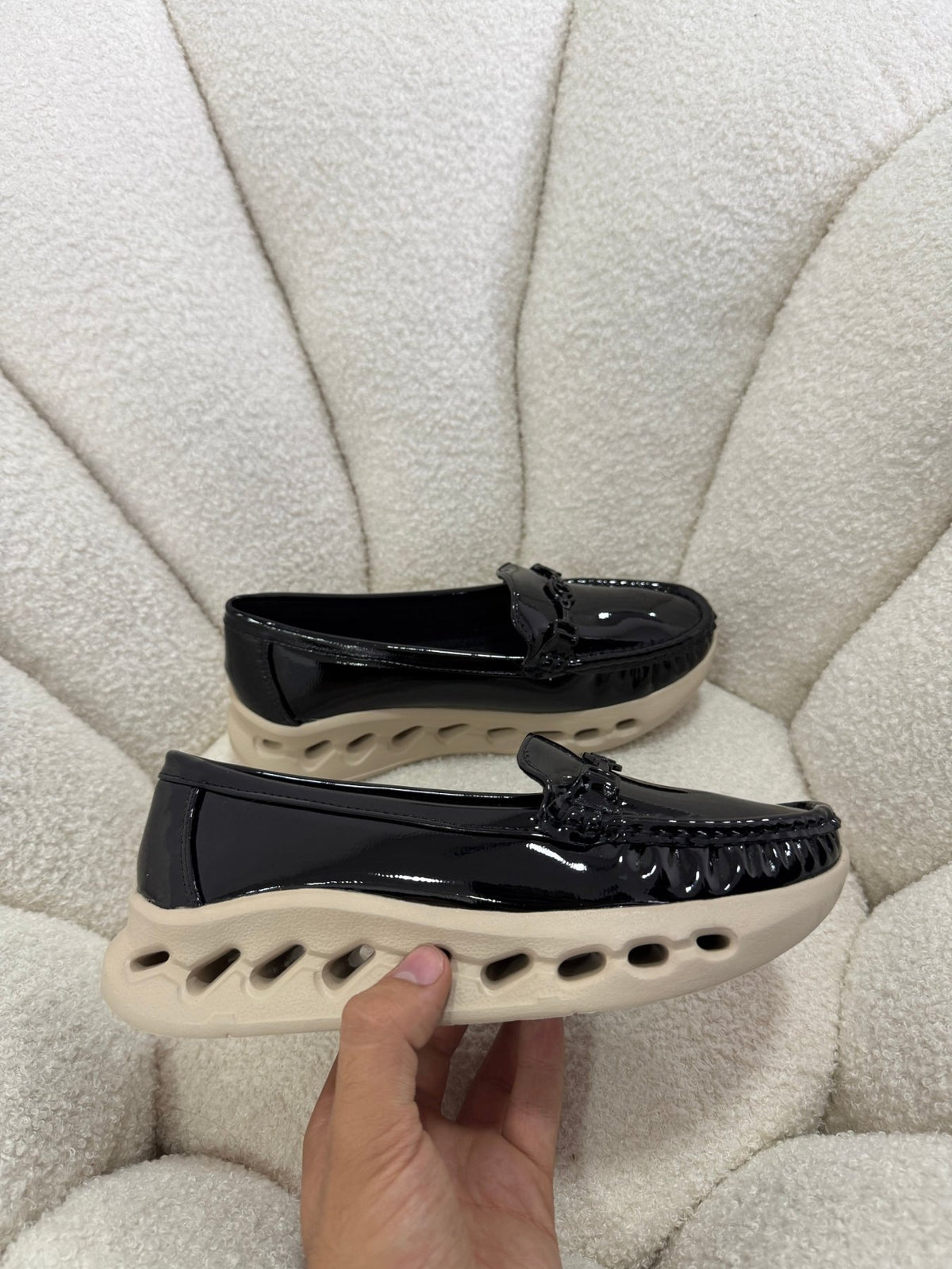 Mocasines Negro Charol Plataforma 14983 Slip On Casual Zoé Brand Costa Rica - ZOÉ BRAND 2026 BLACK charol