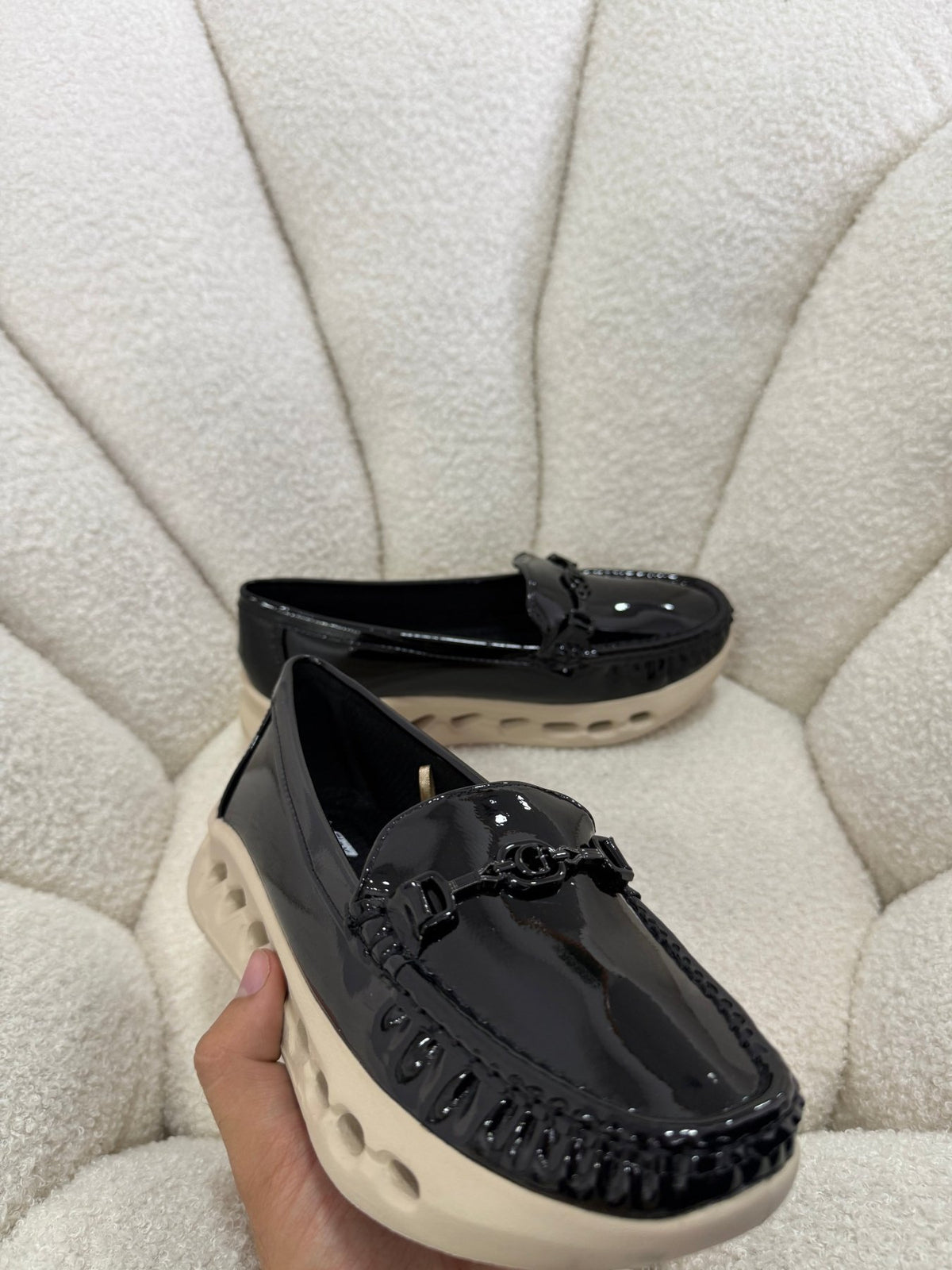 Mocasines Negro Charol Plataforma 14983 Slip On Casual Zoé Brand Costa Rica - ZOÉ BRAND 2026 BLACK charol