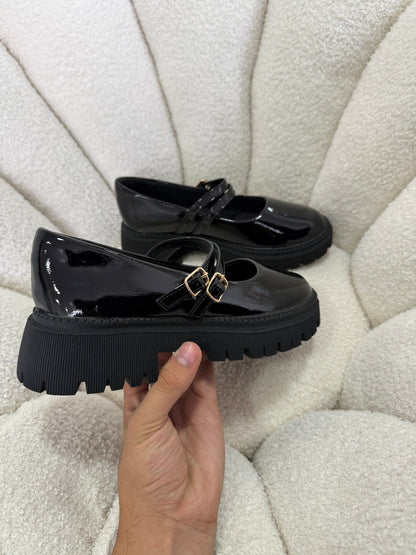 Mocasines Negro Charol Plataforma 15025 Doble Correa Mary Jane Ejecutivo Zoé Brand Costa Rica - ZOÉ BRAND 2026 BLACK charol