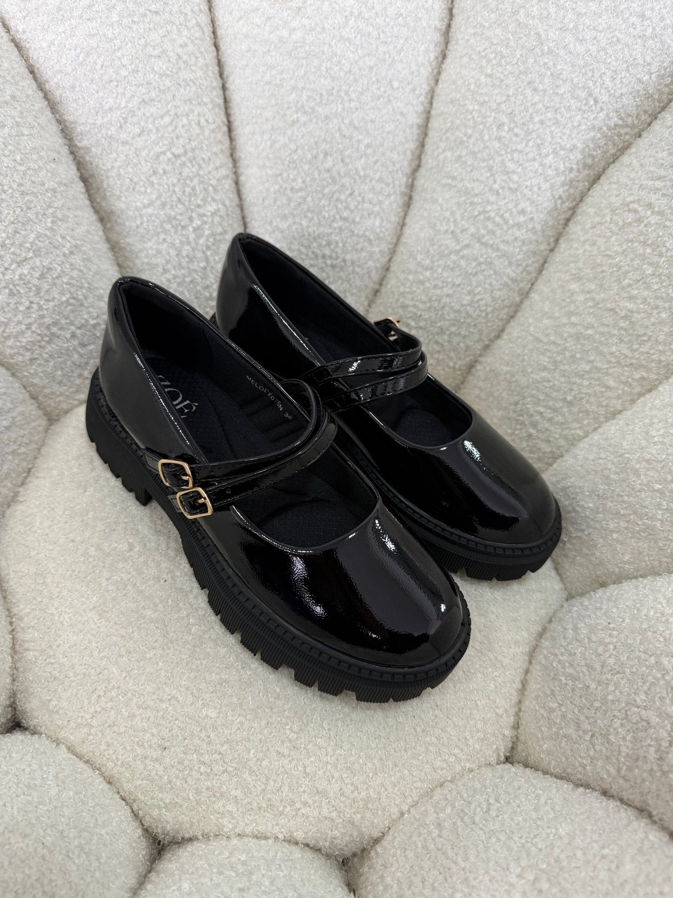 Mocasines Negro Charol Plataforma 15025 Doble Correa Mary Jane Ejecutivo Zoé Brand Costa Rica - ZOÉ BRAND 2026 BLACK charol