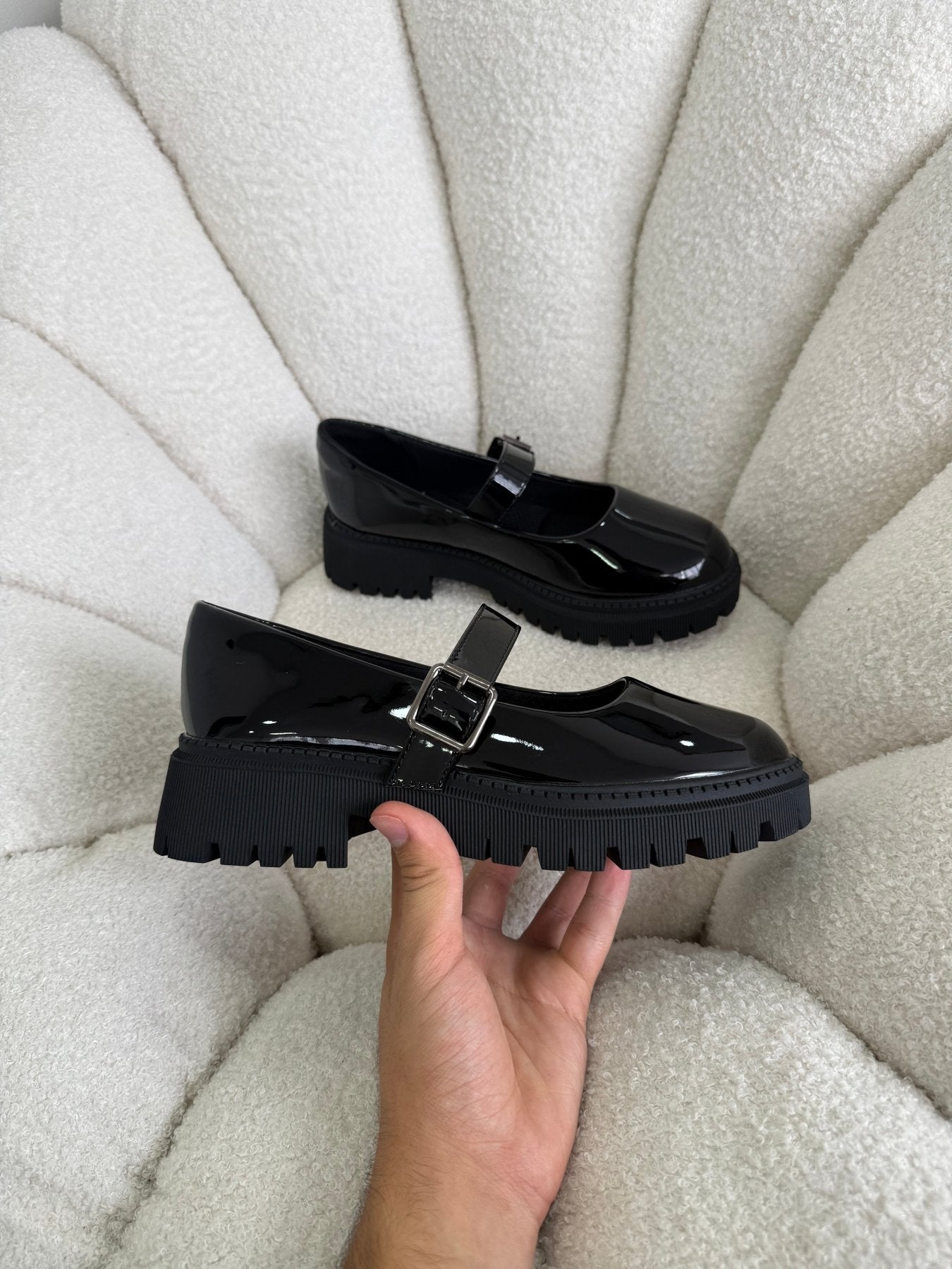 Mocasines Negro Charol Plataforma15023 Hebilla Mary Jane Ejecutivo Zoé Brand Costa Rica - ZOÉ BRAND 2026 BLACK charol