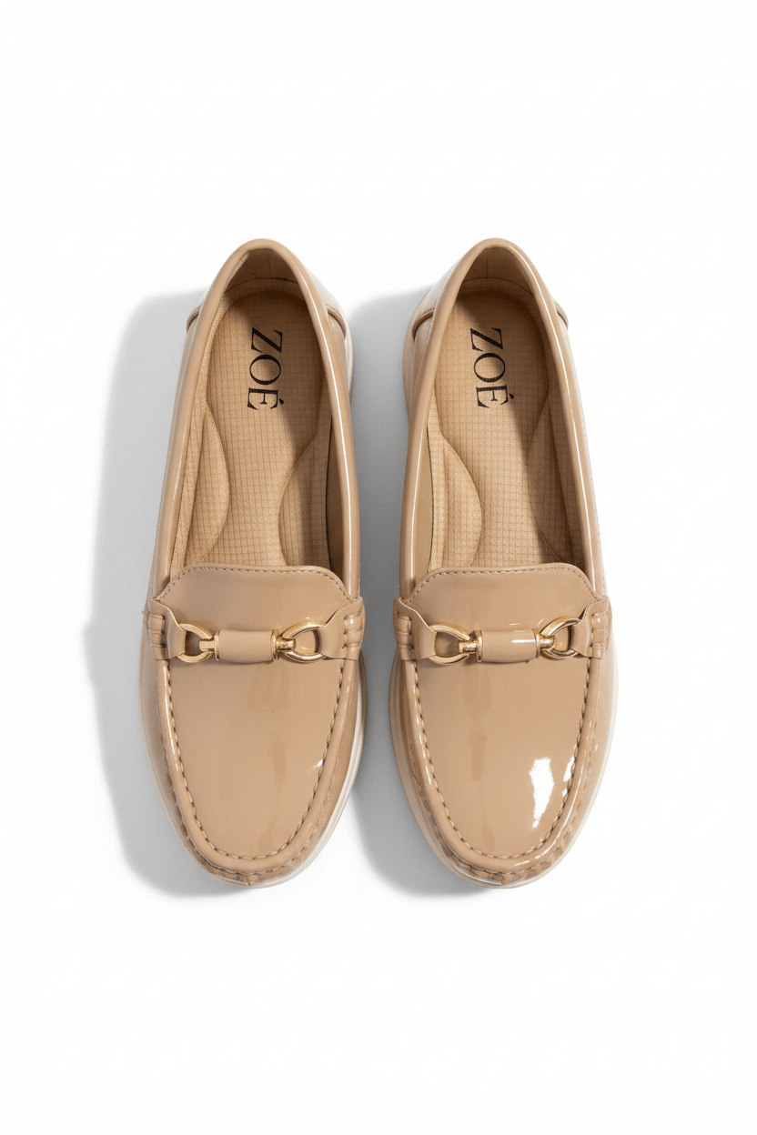 Mocasines Beige Charol 14566 Slip On Casual de mujer Zoé Brand Costa Rica