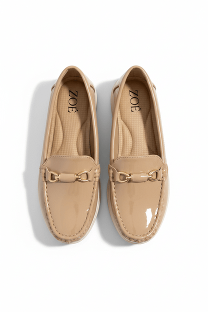 Mocasines Beige Charol 14566 Slip On Casual de mujer Zoé Brand Costa Rica