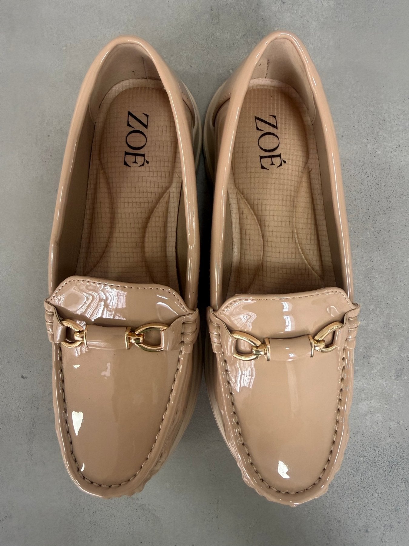 Mocasines Beige Charol 14566 Slip On Casual de mujer Zoé Brand Costa Rica