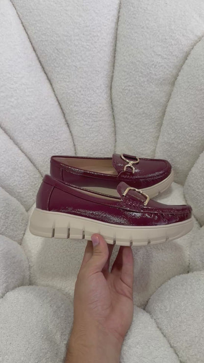 Mocasines Burdeos Plataforma 14989 Slip On Casual Zoé Brand Costa Rica