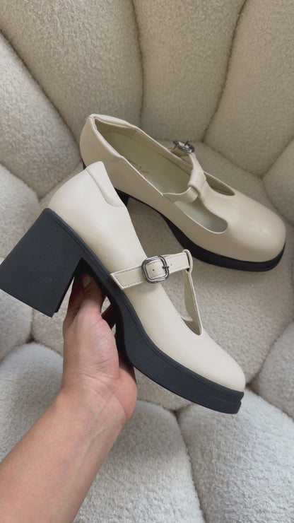 Tacones Blanco Plataforma 14514 Mary Jane Hebilla Ejecutivo de mujer Zoé Brand Costa Rica