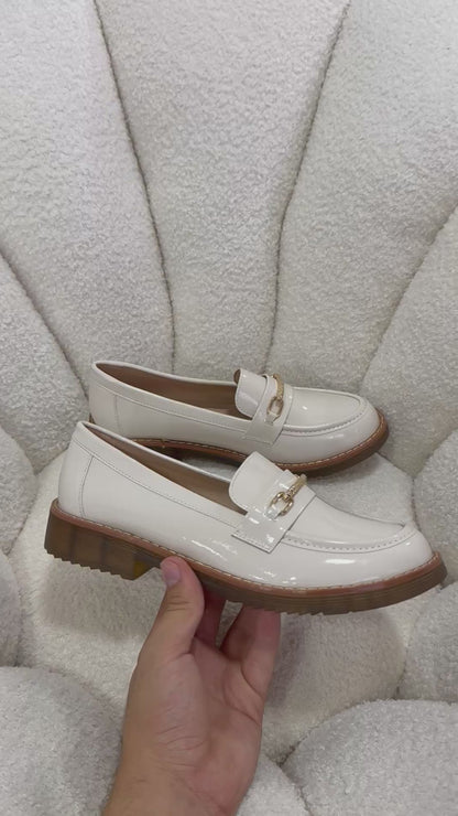 Mocasines Blanco Charol 15032 Ejecutivo Zoé Brand Costa Rica