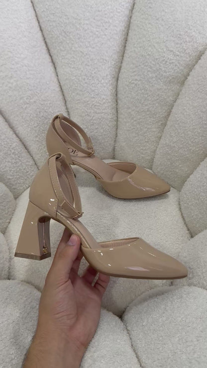 Tacones Nude Charol 15016 Hebilla Ejecutivo Zoé Brand Costa Rica
