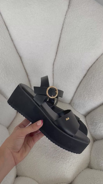 Sandalias Negro Plataforma 14930 Hebilla Casual de mujer Zoé Brand Costa Rica