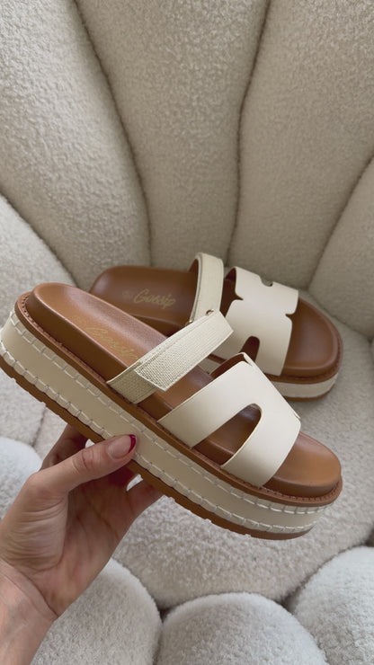 Sandalias Blanco Plataforma 14346 Velcro Casual de mujer Zoé Brand Costa Rica