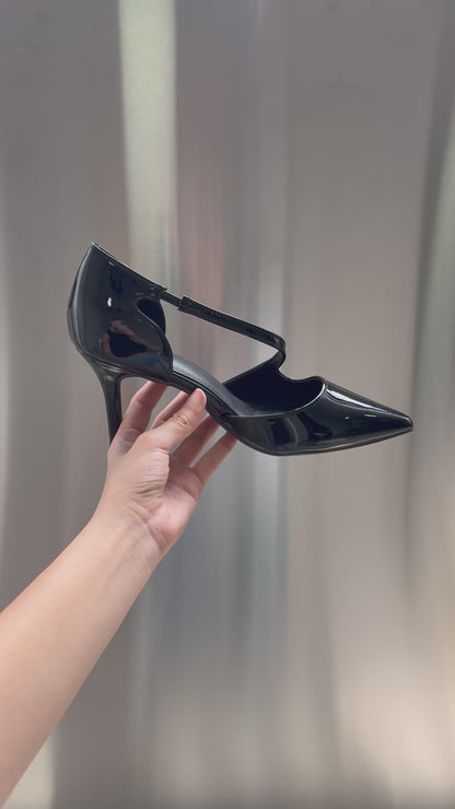 Tacones Negro Charol 15011 Stiletos Slingback Ejecutivo Zoé Brand Costa Rica
